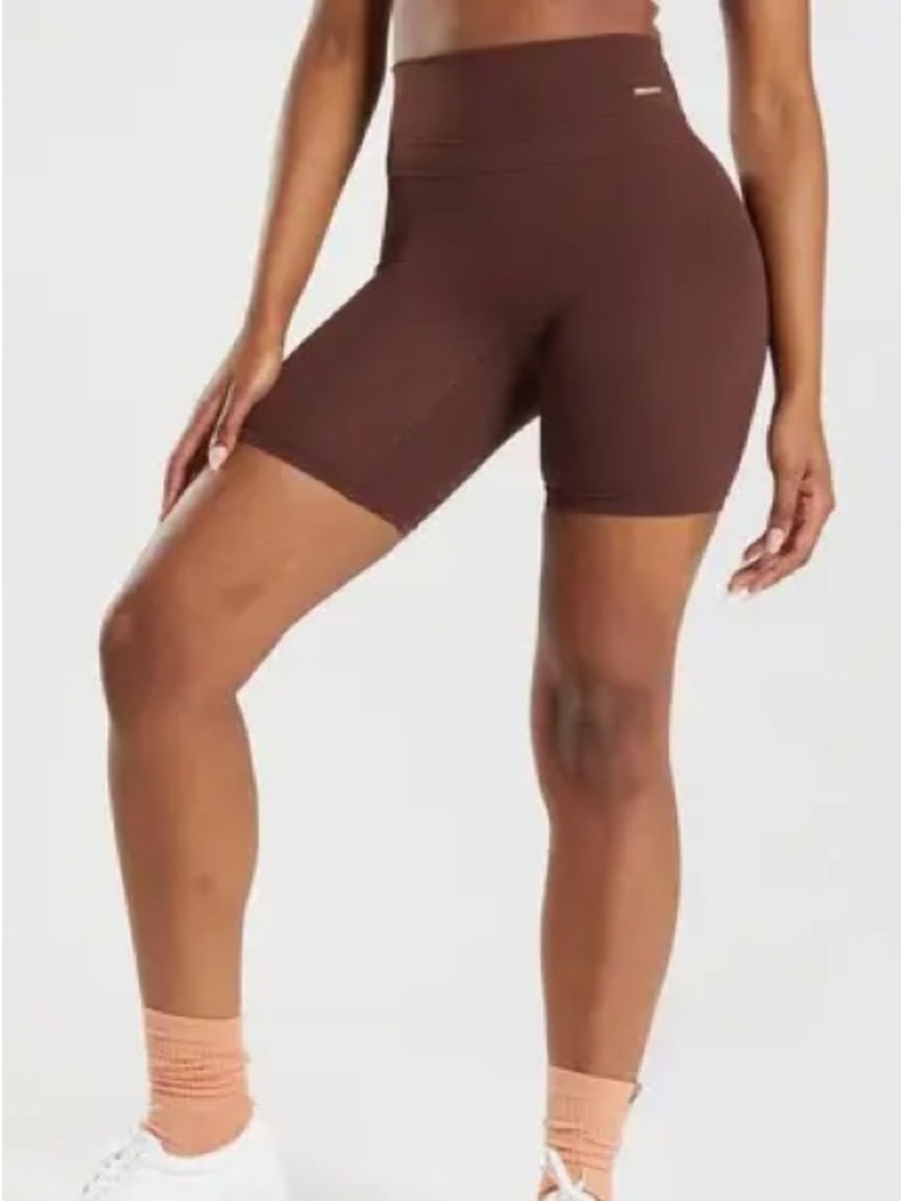 Gymshark Whitney Simmons dandelion brown shorts